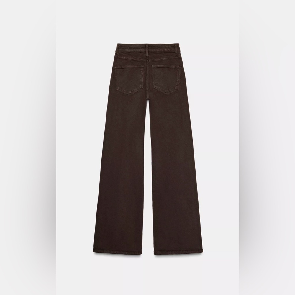 ZARA Brown Straight-Leg Jeans - Picture 5 of 11